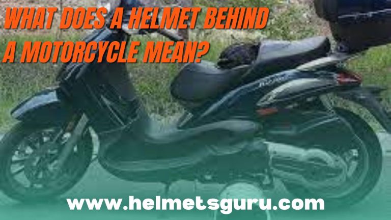 What Does a Helmet Behind a Motorcycle Mean?