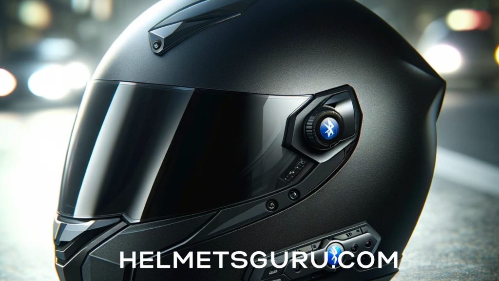 Blacked Out Motorcycle Helmet With Bluetooth 2024