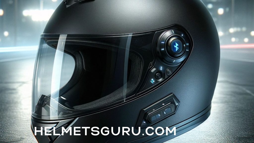 Blacked Out Motorcycle Helmet With Bluetooth latest