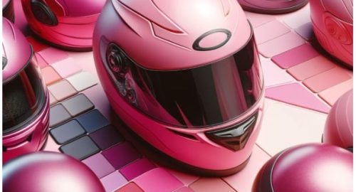 Pink Full Face Motorcycle Helmet